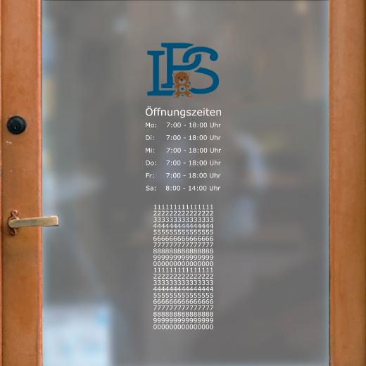 Öffnungszeiten Aufkleber selber gestalten