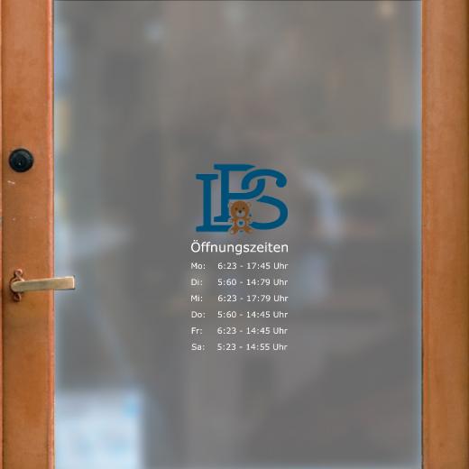 Öffnungszeiten Aufkleber selber gestalten