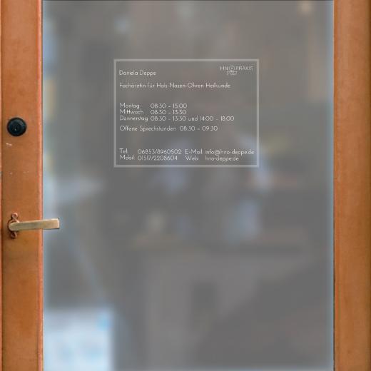 Öffnungszeiten Aufkleber selber gestalten