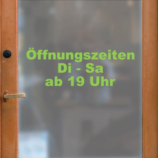 Öffnungszeiten Aufkleber selber gestalten