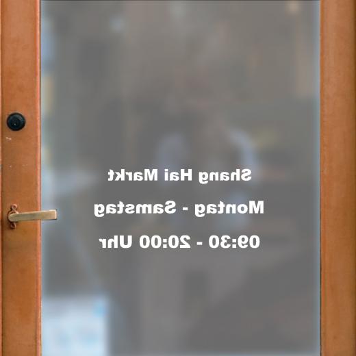Öffnungszeiten Aufkleber selber gestalten