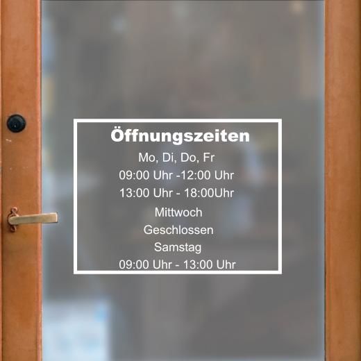 Öffnungszeiten Aufkleber selber gestalten