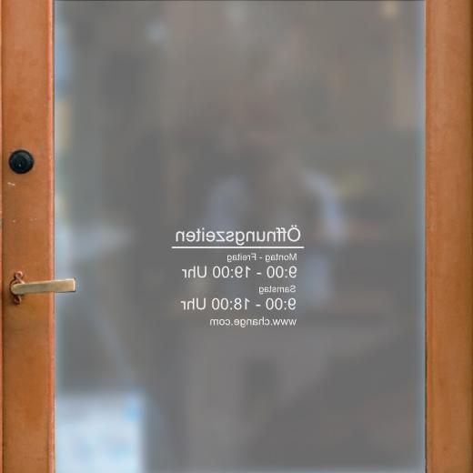 Öffnungszeiten Aufkleber selber gestalten