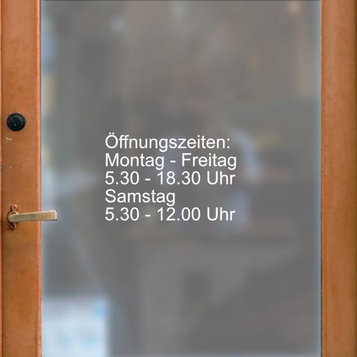 Öffnungszeiten Aufkleber selber gestalten