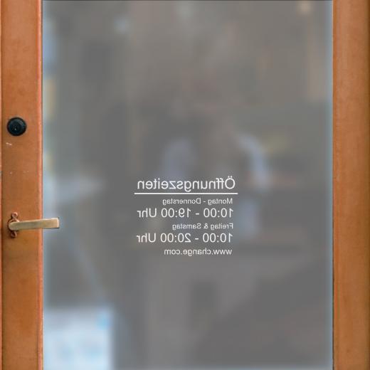 Öffnungszeiten Aufkleber selber gestalten