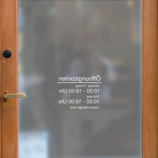 Öffnungszeiten Aufkleber selber gestalten