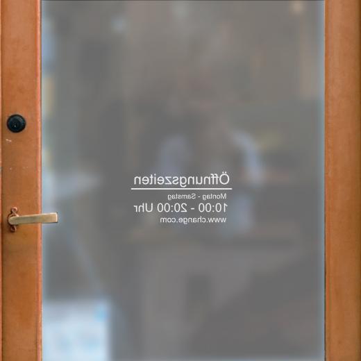 Öffnungszeiten Aufkleber selber gestalten