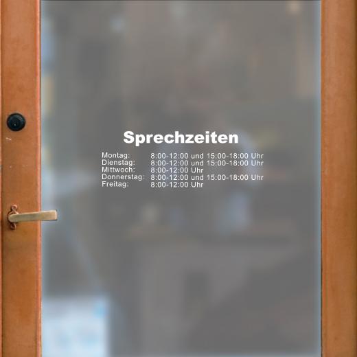 Öffnungszeiten Aufkleber selber gestalten