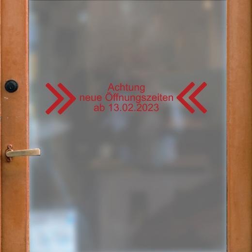 Öffnungszeiten Aufkleber selber gestalten