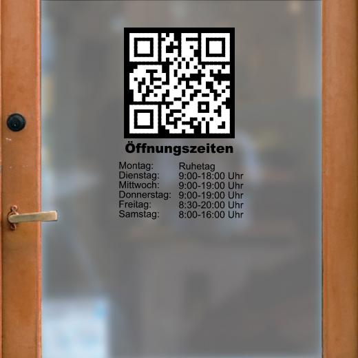 Öffnungszeiten Aufkleber selber gestalten