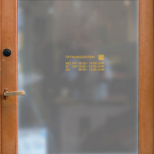 Öffnungszeiten Aufkleber selber gestalten