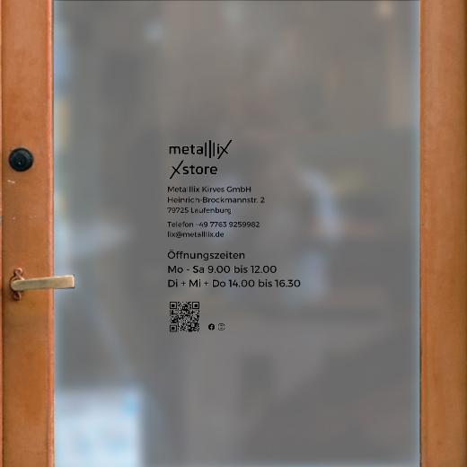 Öffnungszeiten Aufkleber selber gestalten