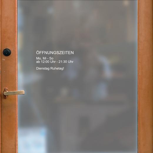 Öffnungszeiten Aufkleber selber gestalten