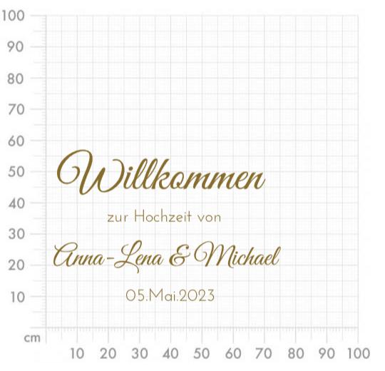 Aufkleber selber gestalten - Arbeitsfläche 100cm x 100cm