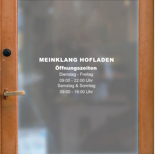 Öffnungszeiten Aufkleber selber gestalten