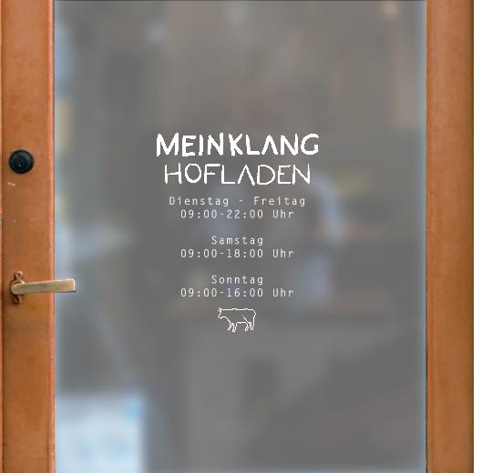 Öffnungszeiten Aufkleber selber gestalten