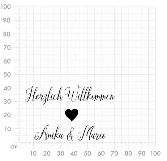 Aufkleber selber gestalten - Arbeitsfläche 100cm x 100cm