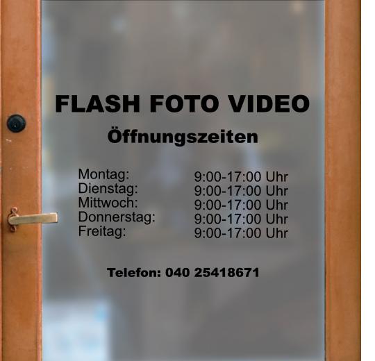 Öffnungszeiten Aufkleber selber gestalten