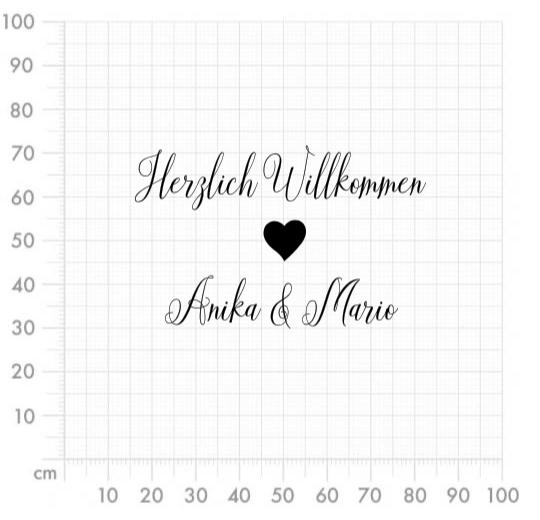 Aufkleber selber gestalten - Arbeitsfläche 100cm x 100cm