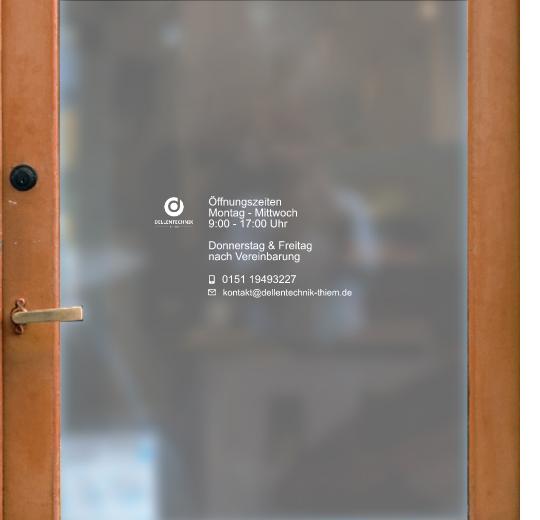 Öffnungszeiten Aufkleber selber gestalten