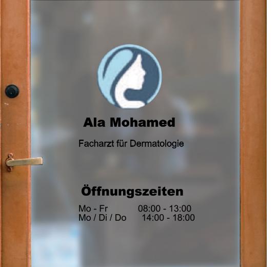 Öffnungszeiten Aufkleber selber gestalten