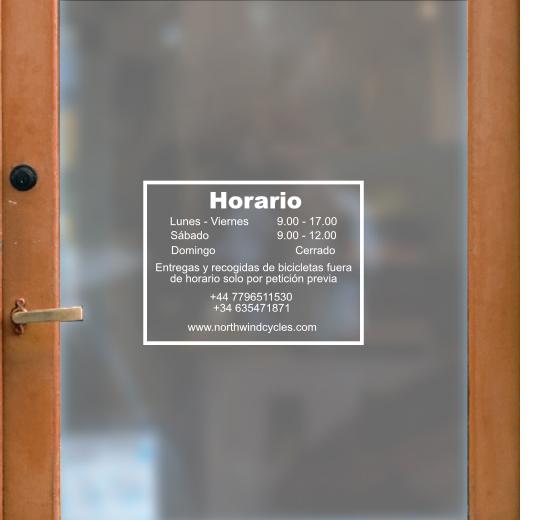 Öffnungszeiten Aufkleber selber gestalten