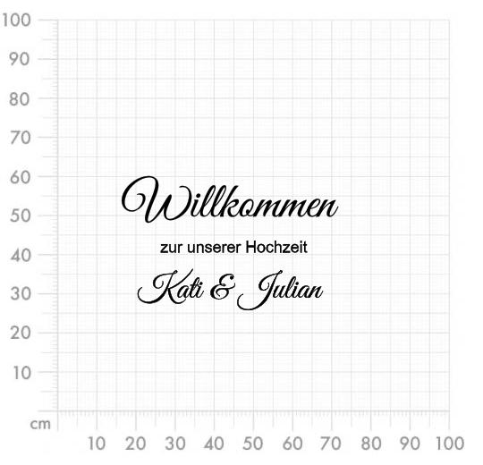 Aufkleber selber gestalten - Arbeitsfläche 100cm x 100cm