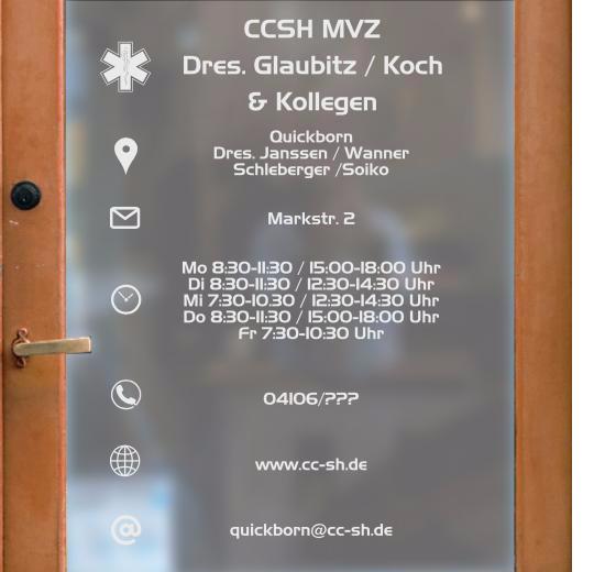 Öffnungszeiten Aufkleber selber gestalten