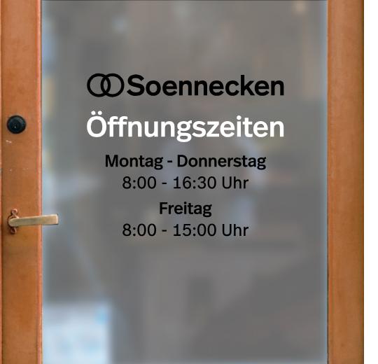 Öffnungszeiten Aufkleber selber gestalten