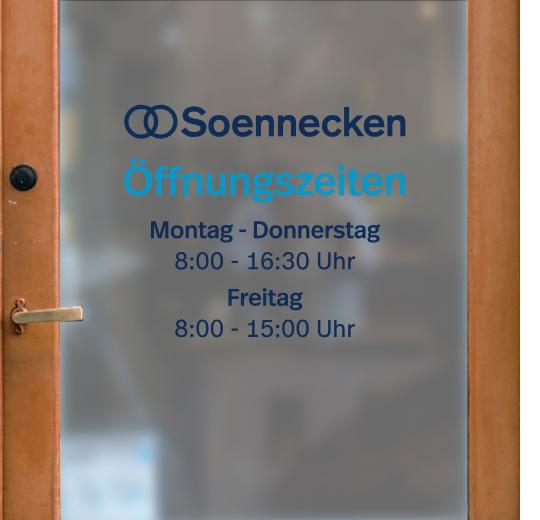 Öffnungszeiten Aufkleber selber gestalten