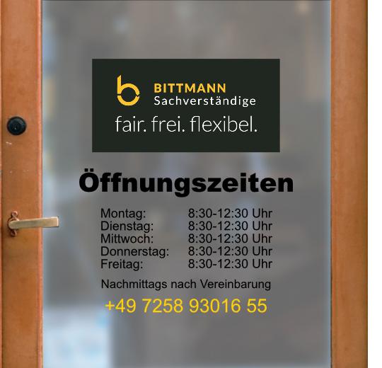Öffnungszeiten Aufkleber selber gestalten