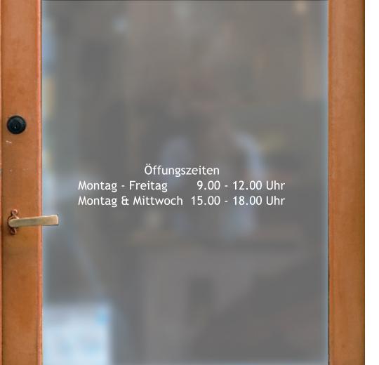 Öffnungszeiten Aufkleber selber gestalten
