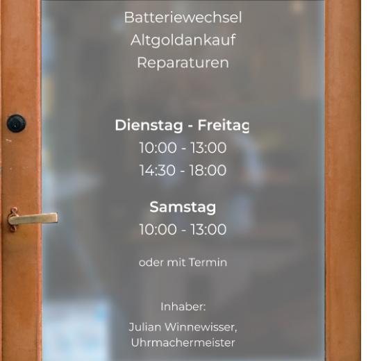 Öffnungszeiten Aufkleber selber gestalten