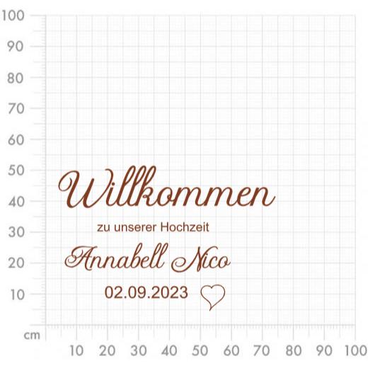 Aufkleber selber gestalten - Arbeitsfläche 100cm x 100cm