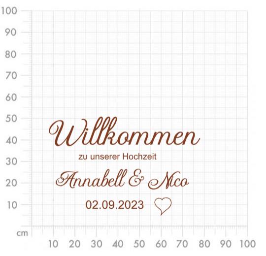 Aufkleber selber gestalten - Arbeitsfläche 100cm x 100cm