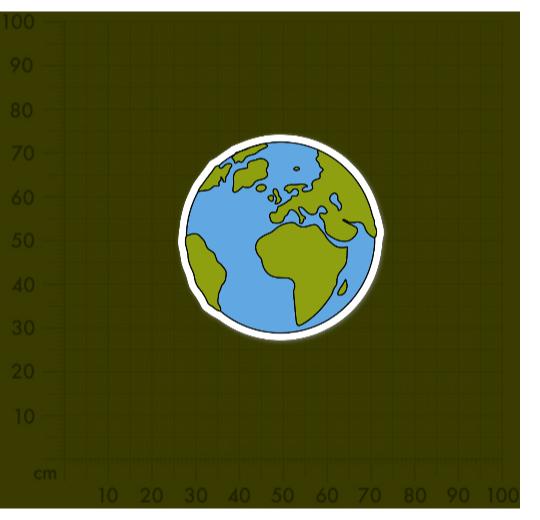 Aufkleber selber gestalten - Arbeitsfläche 100cm x 100cm