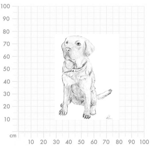 Aufkleber selber gestalten - Arbeitsfläche 100cm x 100cm