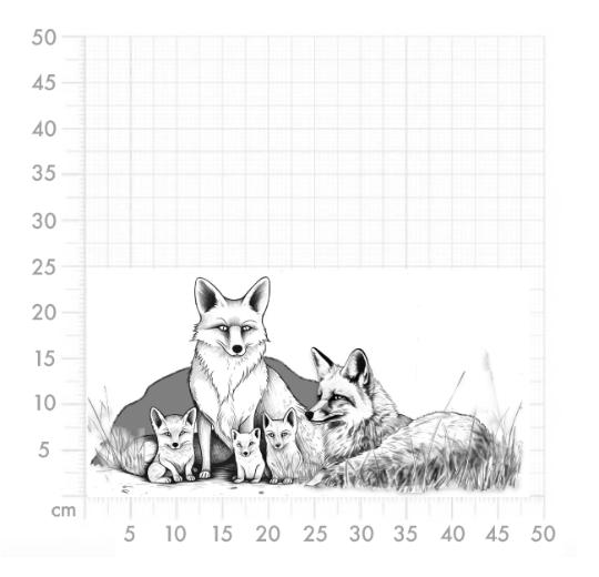 Aufkleber selber gestalten - Arbeitsfläche 50cm x 50cm