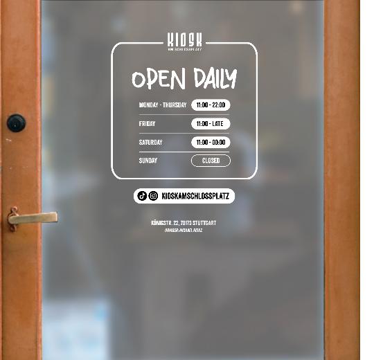 Öffnungszeiten Aufkleber selber gestalten