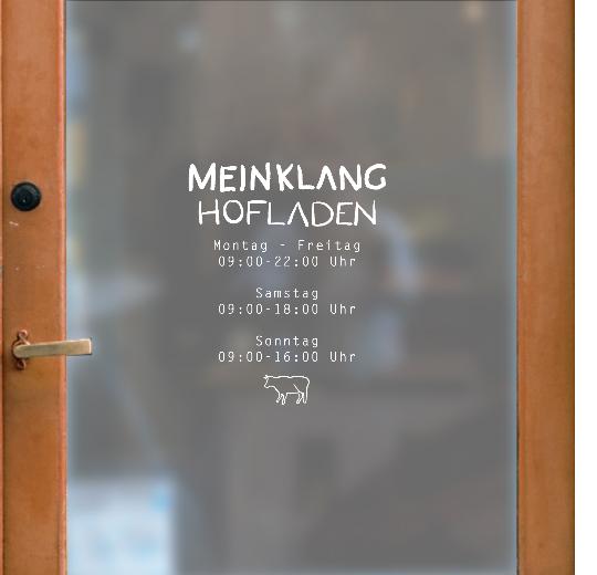 Öffnungszeiten Aufkleber selber gestalten