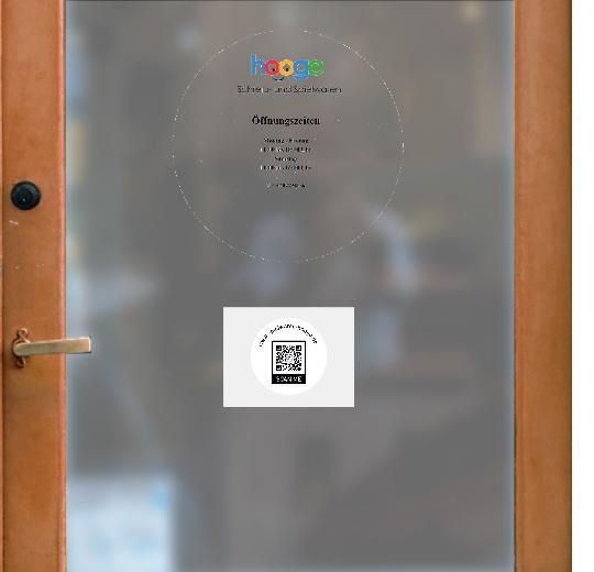 Öffnungszeiten Aufkleber selber gestalten