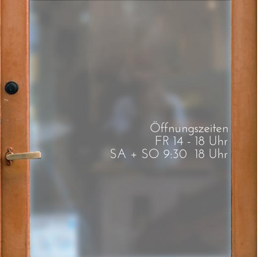 Öffnungszeiten Aufkleber selber gestalten