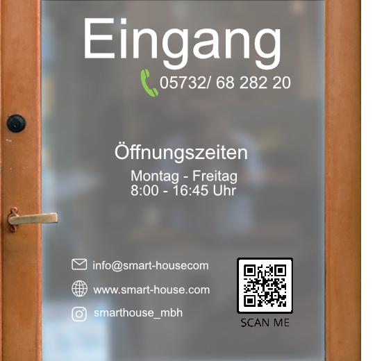 Öffnungszeiten Aufkleber selber gestalten