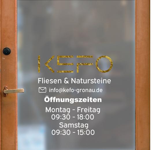 Öffnungszeiten Aufkleber selber gestalten