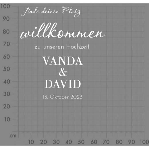 Aufkleber selber gestalten - Arbeitsfläche 100cm x 100cm