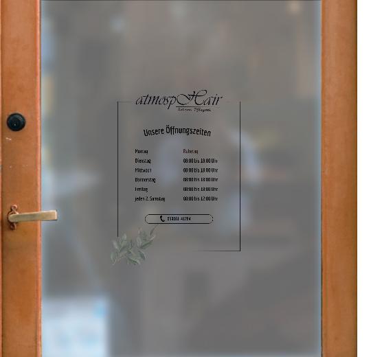 Öffnungszeiten Aufkleber selber gestalten