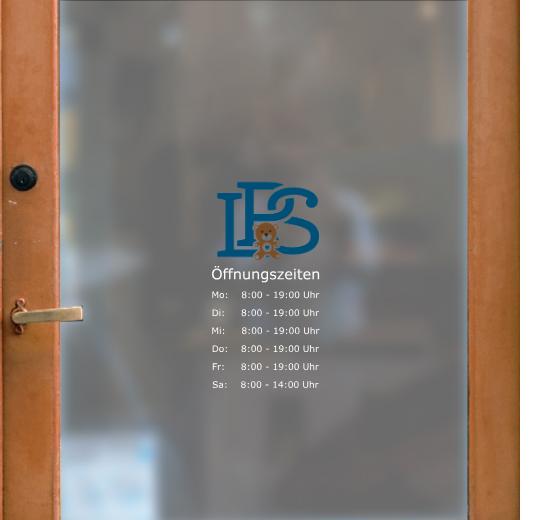 Öffnungszeiten Aufkleber selber gestalten