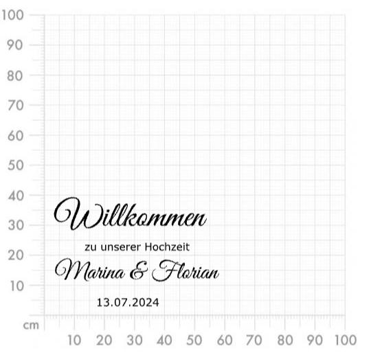 Aufkleber selber gestalten - Arbeitsfläche 100cm x 100cm