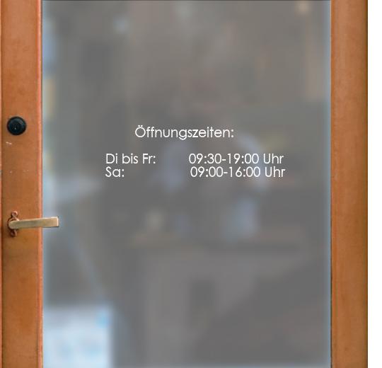 Öffnungszeiten Aufkleber selber gestalten