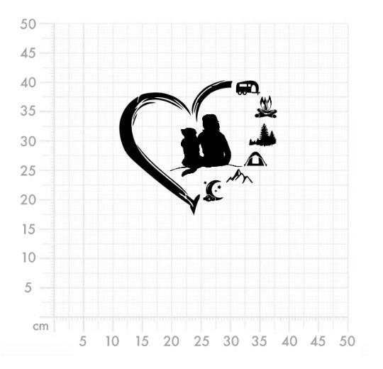 Aufkleber selber gestalten - Arbeitsfläche 50cm x 50cm